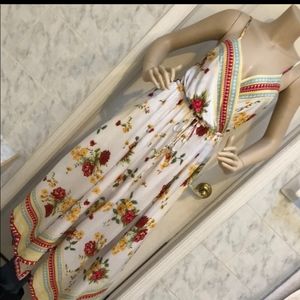 FLORAL PRINT MAXI BOHO DRESS